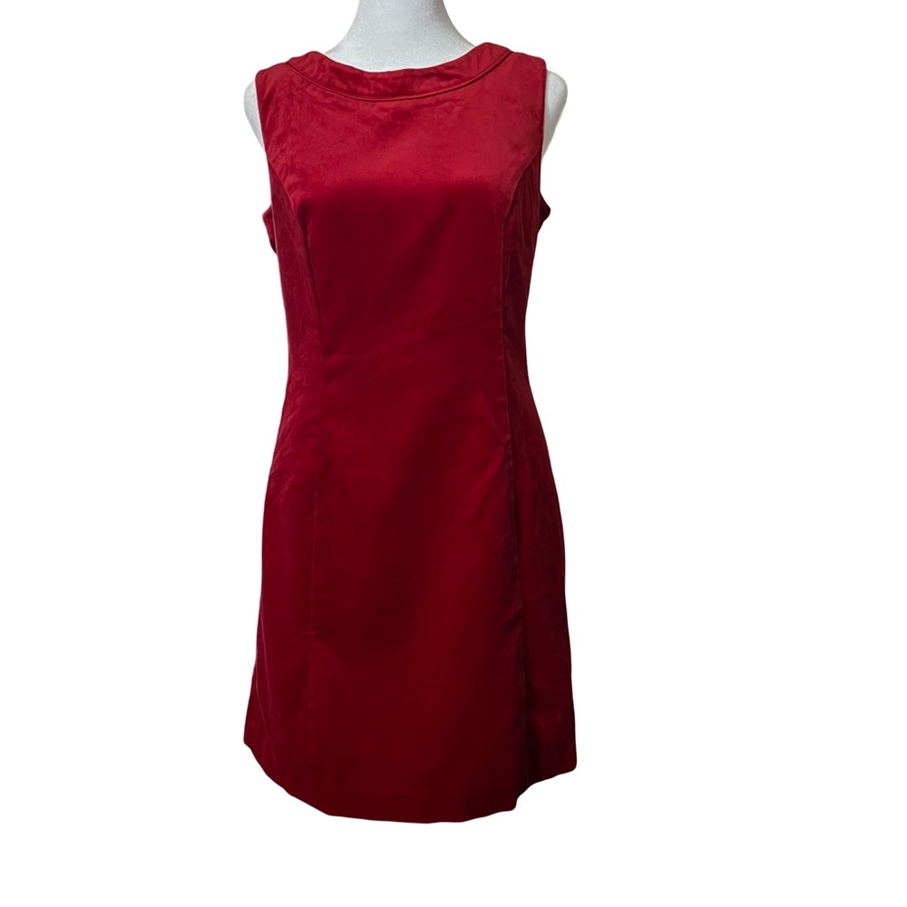 Gap Factory Store Fitted Red Velvet Dress Size 6